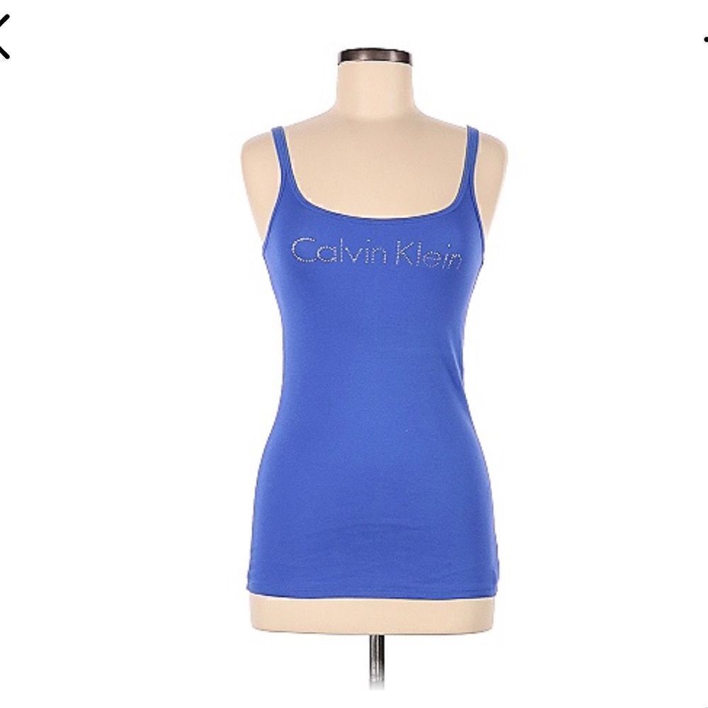 🌟70% OFF🌟 Calvin Klein Logo Blue Tank Top